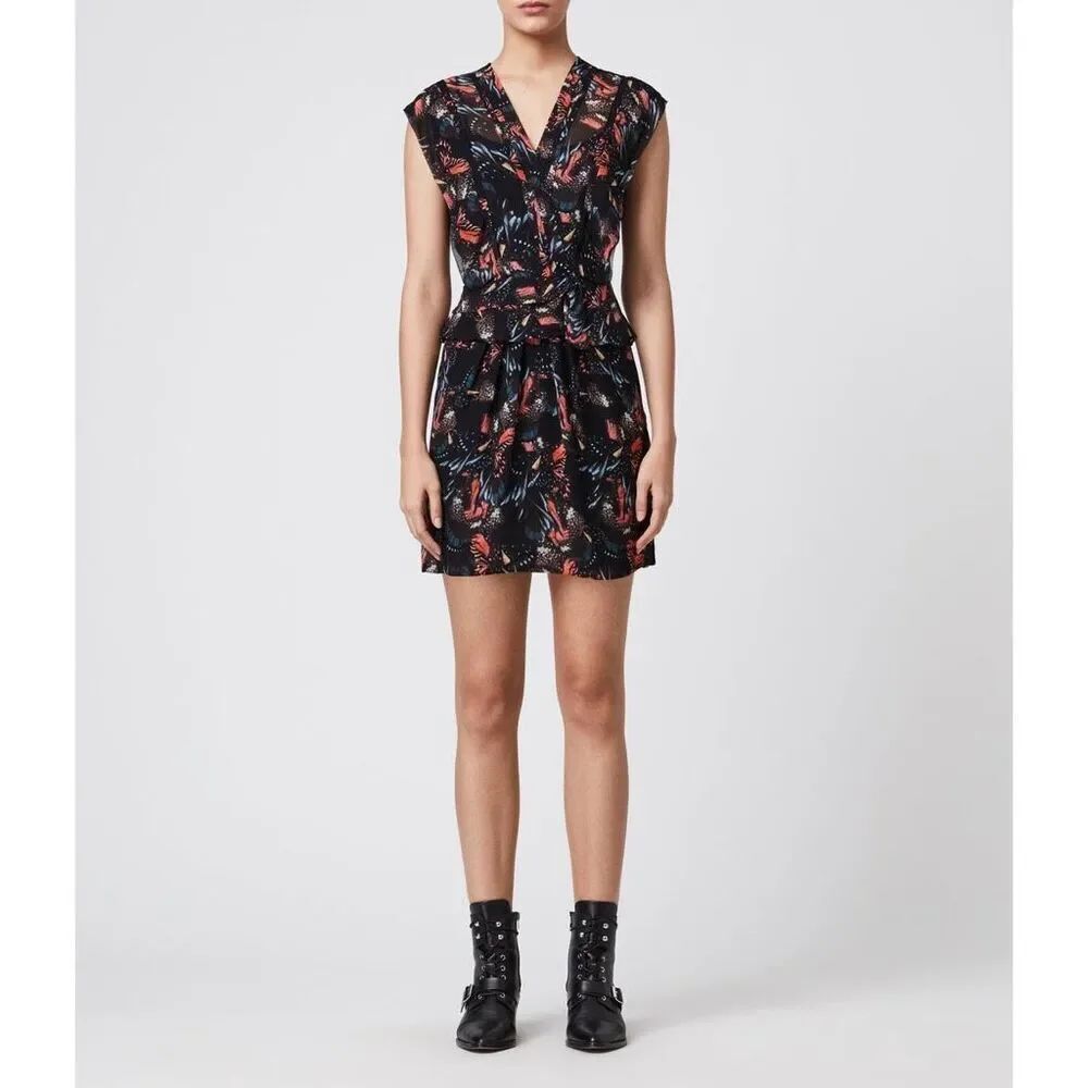 ✨AllSaints Tori Black Black Sz 2 Dress✨